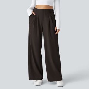 HALARA Flex High Waisted Wide Leg Waffle Work Pants